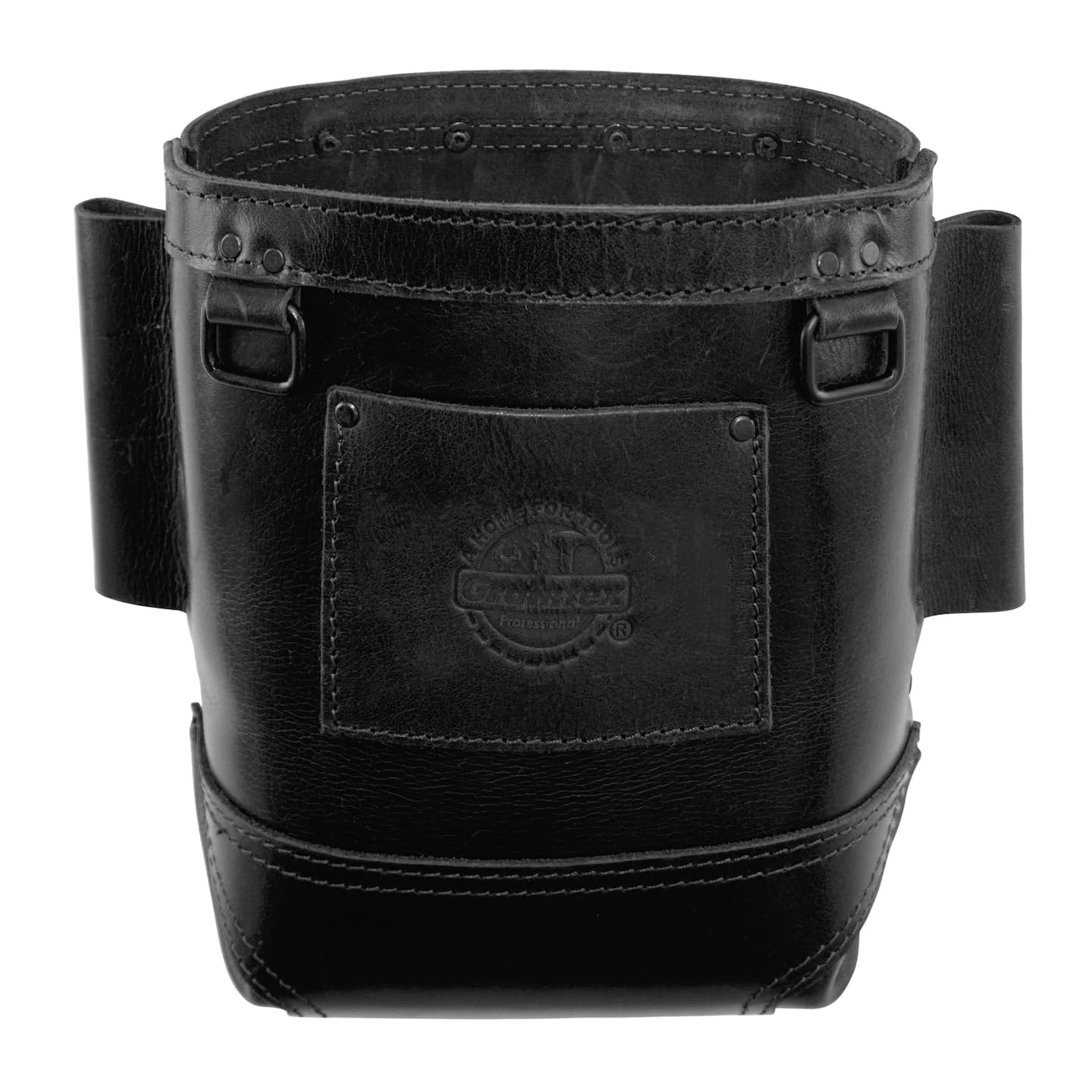 Graintex AS2565 :: Nut & Bolt Bag with Bull-Pin Loop Ambassador Series Top Grain Leather Black Color for Ironworker