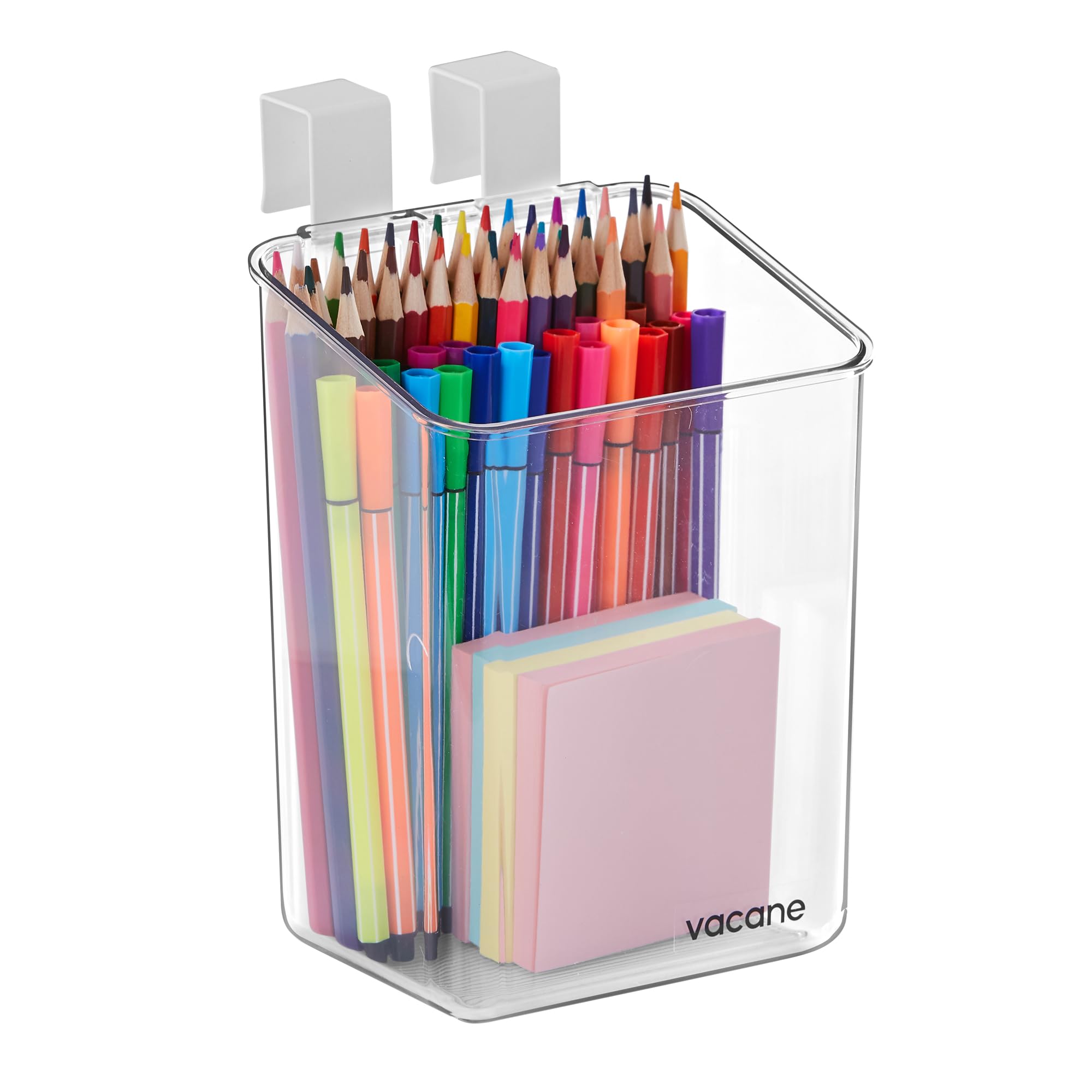 Vacane Clear Over Cabinet Door Organizer – Removable Hooks, No Drill Needed, Space-Saving Storage For Kitchen, Bath & Pantry
