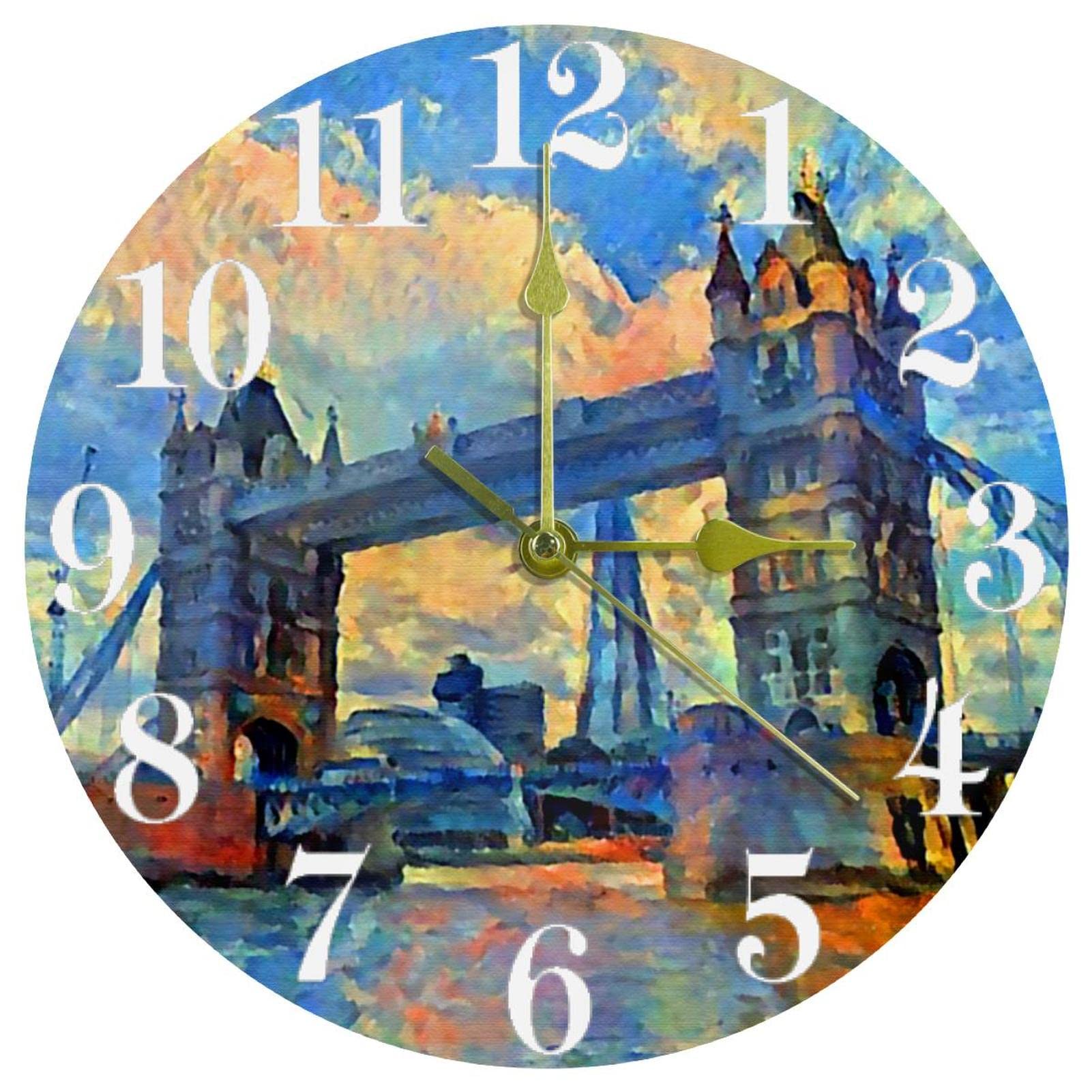 Horloge murale d'art abstrait à quartz pour une décoration intérieure élégante