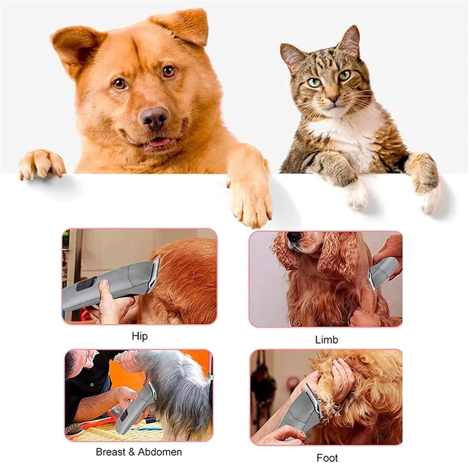 3F 4F 5F 7F Professional Pet Clipper Blade A5 Blade Fit Most,Compatible For Andis, AG AG2 AGCC AGC2 MBG Series Animal Clippers(15-1.2mm)
