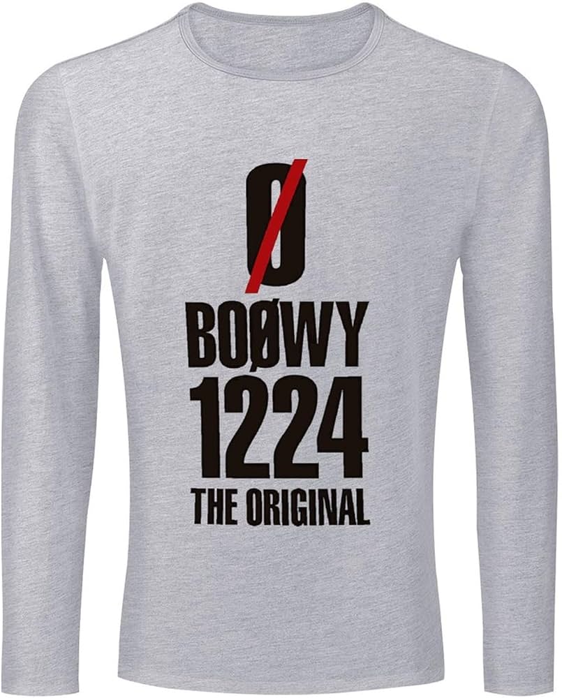 Amazon.co.jp: メンズ 長袖Tシャツ ボウイ Boowy Boøwy ロングTシャツ