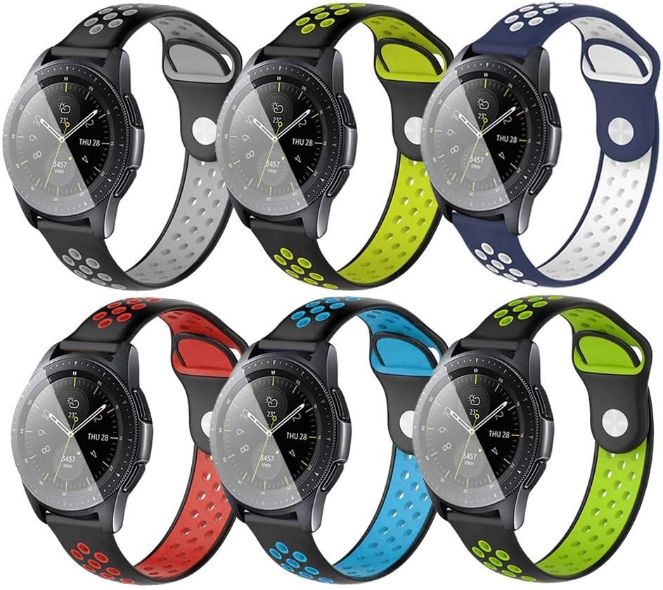 HMJ Band 20mm Smart Watch Bands Replacement Wrist Strap Compatible with Samsung Galaxy Watch 42mm/Galaxy Watch Active/Gear Sport/Garmin Vivoactive 3/ Forerunner 645/Vivomove HR /Huawei Watch 2