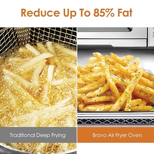 Miniatura 4 de Nuwave Bravo XL Air Fryer Toaster Smart Oven, 12-in-1 Countertop Grill/Griddle Combo, 30-Qt XL Capacity, 50F-500F adjustable in precise 5F Plateado