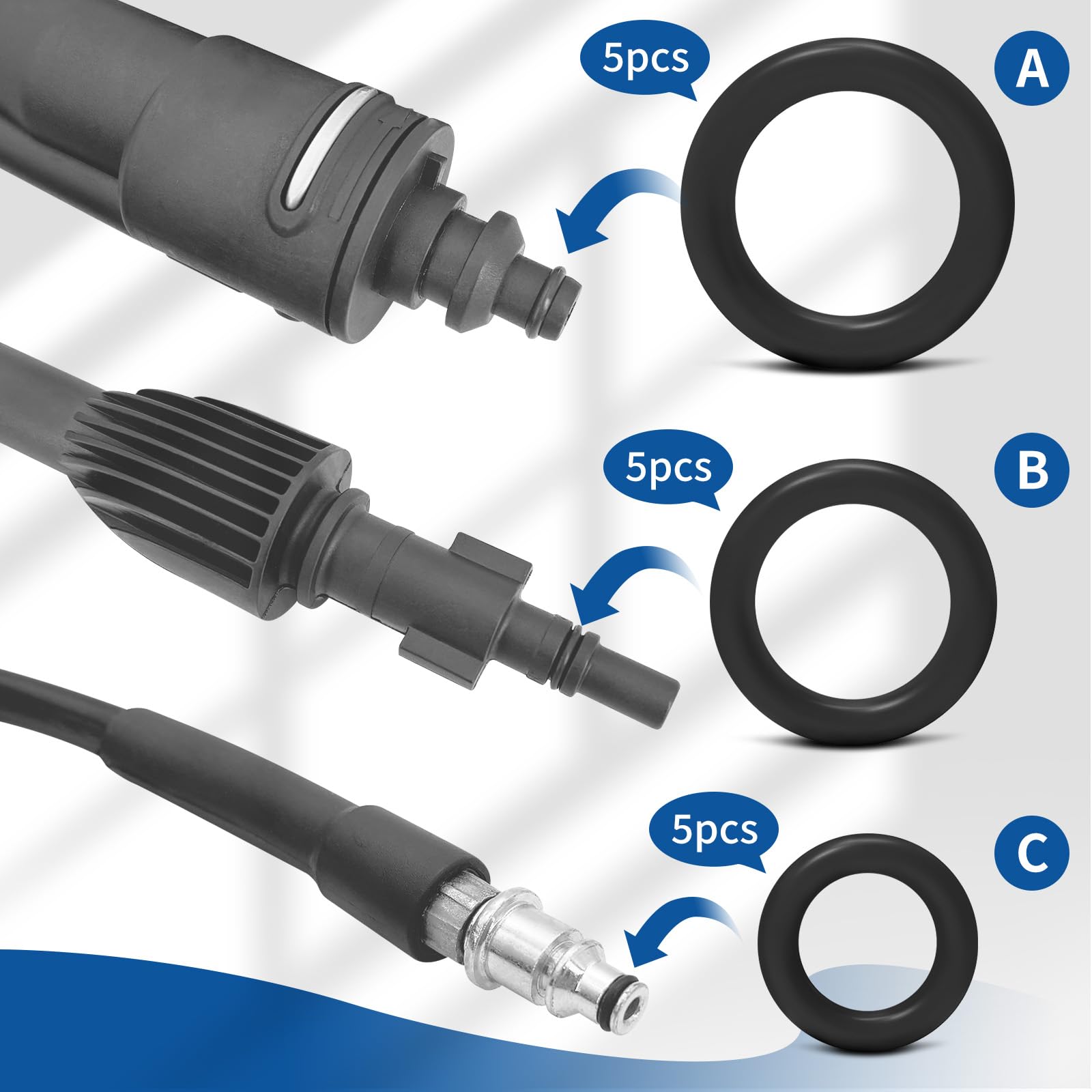 Uszczelki O-Ring do Bosch AQT - pasuje do Bosch AQT i Automation 247, szczelność dla pistoletu, lancy, węża, antywyciek i łatwy montaż, idealne do wymiany w myjkach ciśnieniowych wysokociśnieniowych