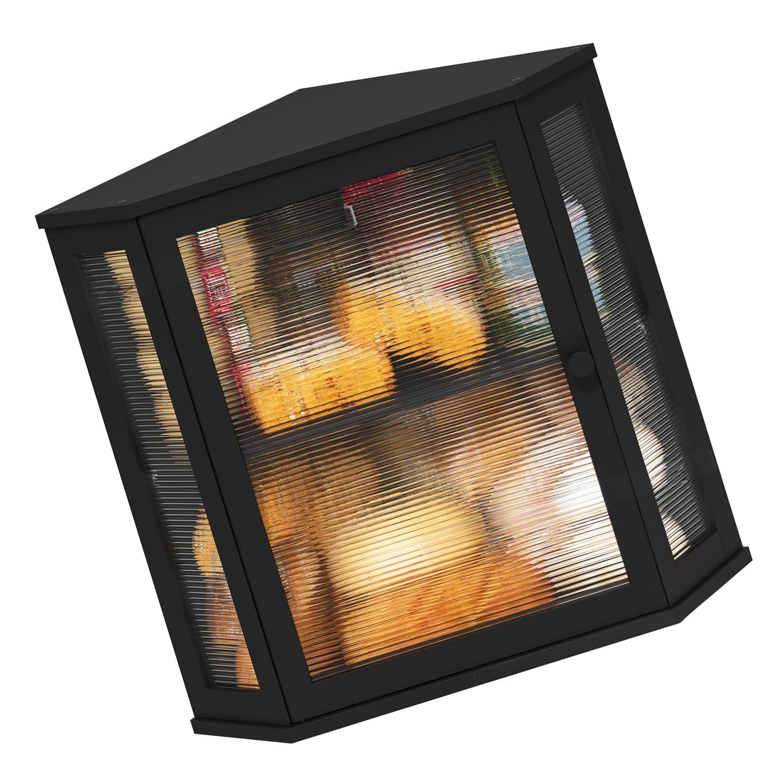 YWLUUOO Modern 2 Section Bread Keeper with Textured Acrylic Panel and Sturdy Wood Build Stylish Bread Storage Solution