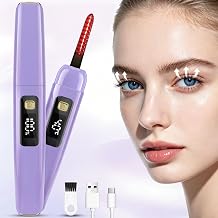 Heated Eyelash Curler with LCD 40-90 C - Eyelash Curler with 10s Heating 5 Levels USB-C 30 Hours Hold for Home Office & Travel Suitable for All Eyelash Types