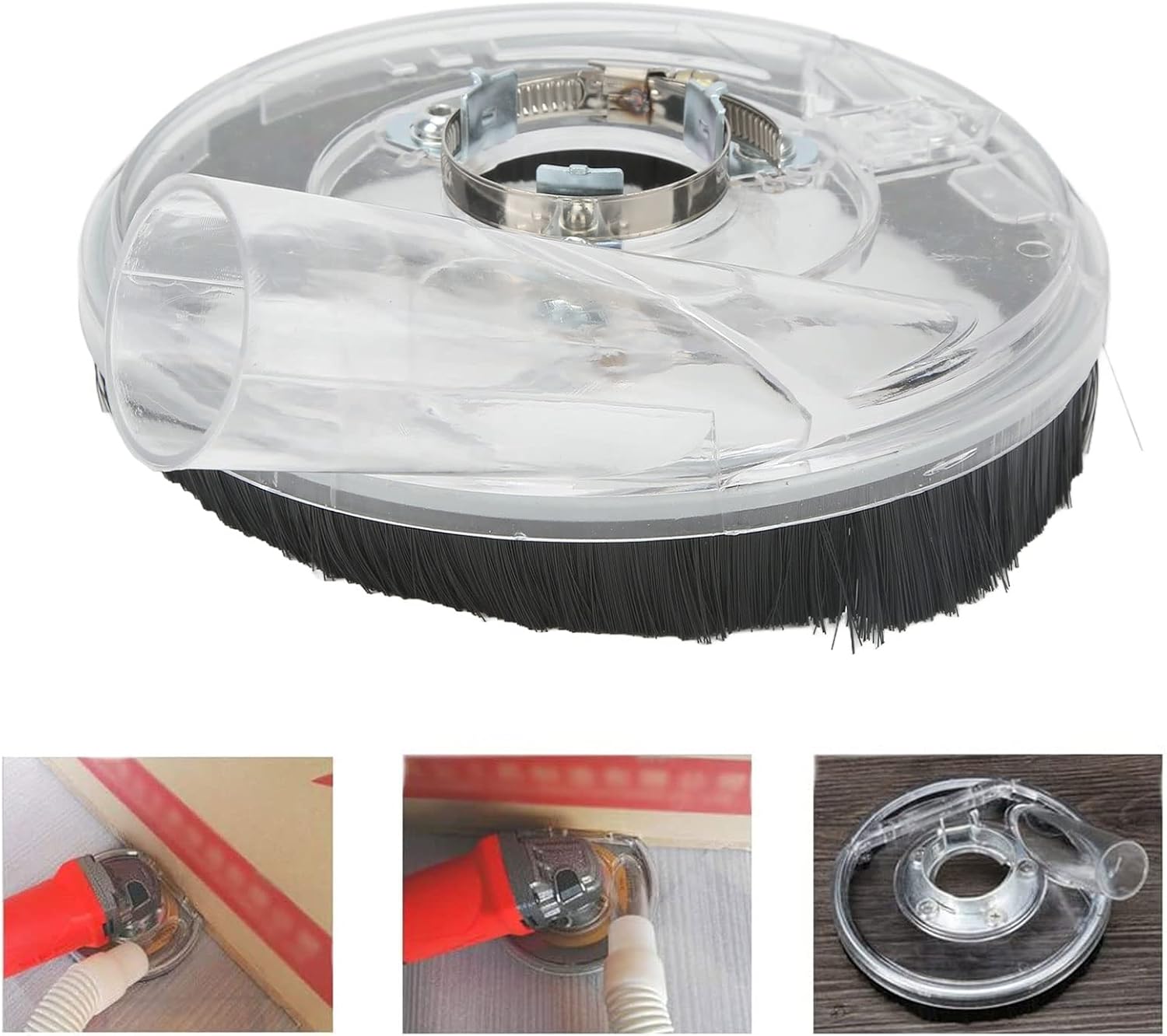 Tyenaza Dust Shroud, Universal Surface Grinding Angle Grinder Dust Collector Transparent Cover Protector for Angle Hand Grinders