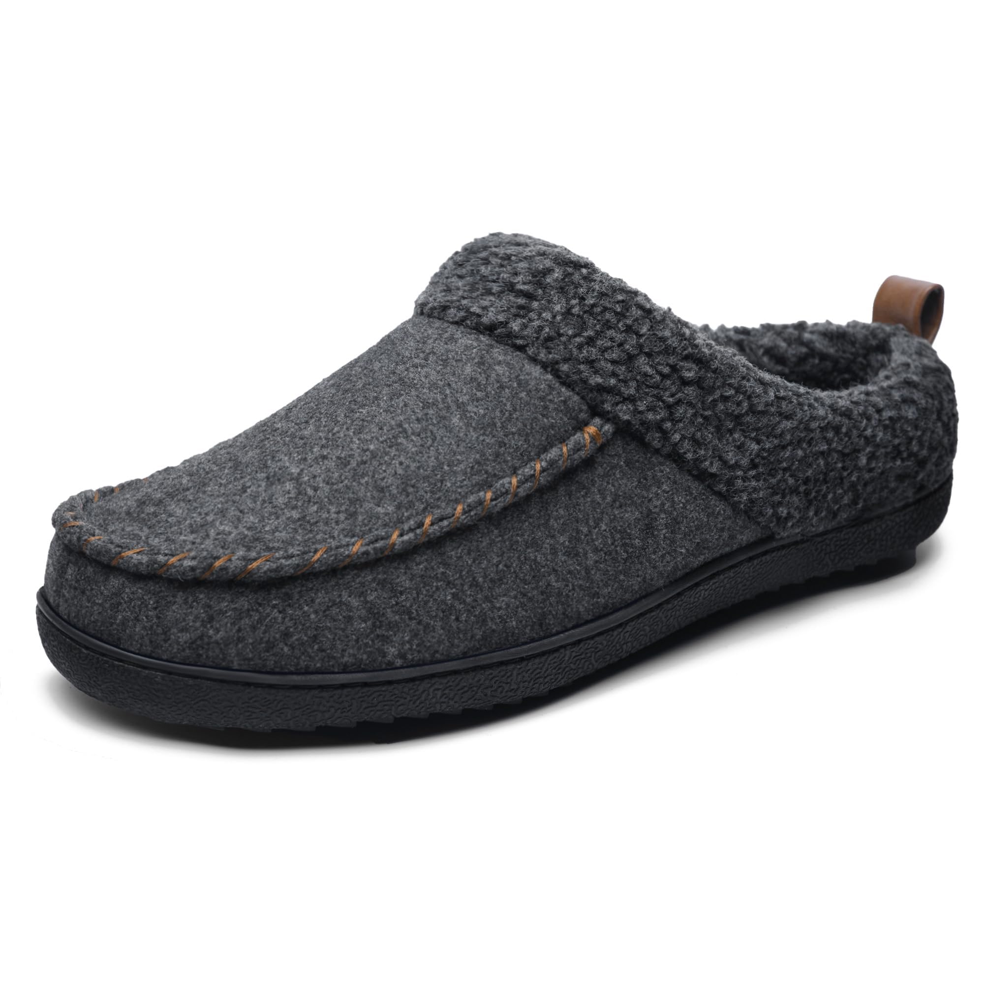MIXIN Herren Pantoffeln Slip On Haus Schuhe für Männer Indoor Warme Fluffy Memory Schaumstoff Mokassinen mit Anti-Rutschsohle 41-47