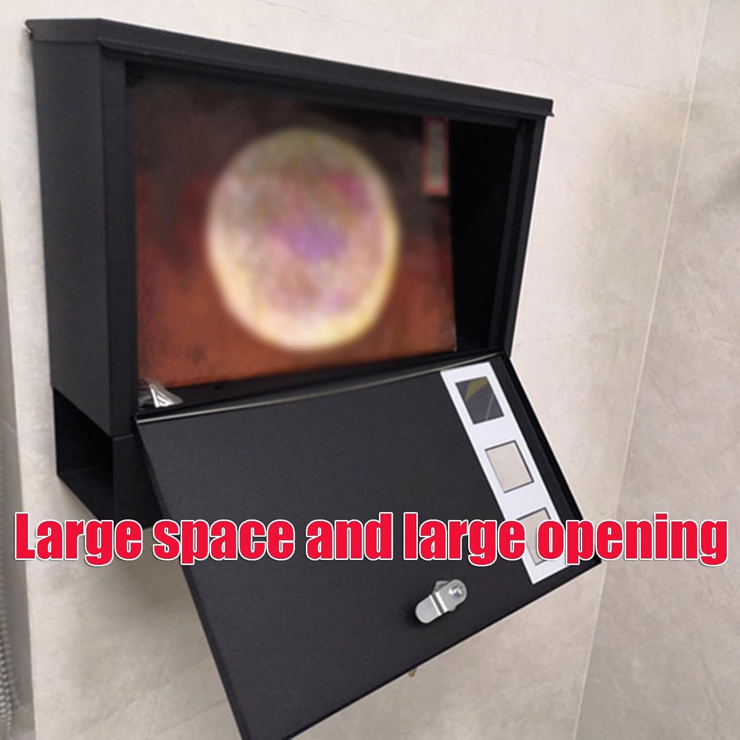 Locking Metal Mailbox Outdoor Rainproof Mailboxes with Newspaper Bucket Home Wall Mounted Parcel Boxes Multi-Color Available