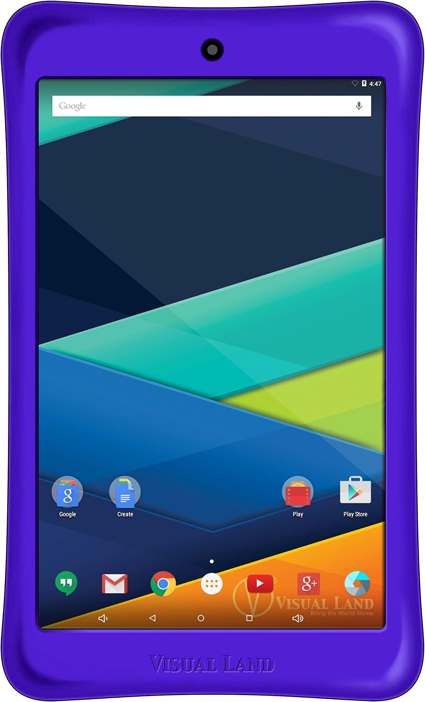 Visual Land Prestige ELITE 8Qi : 8" INTEL Atom X3 QuadCore 16GB IPS 1280 X 800 Android 5.1 Lollipop, WiFi, Bluetooth, Google Certified Tablet w/BUMPER - Purple