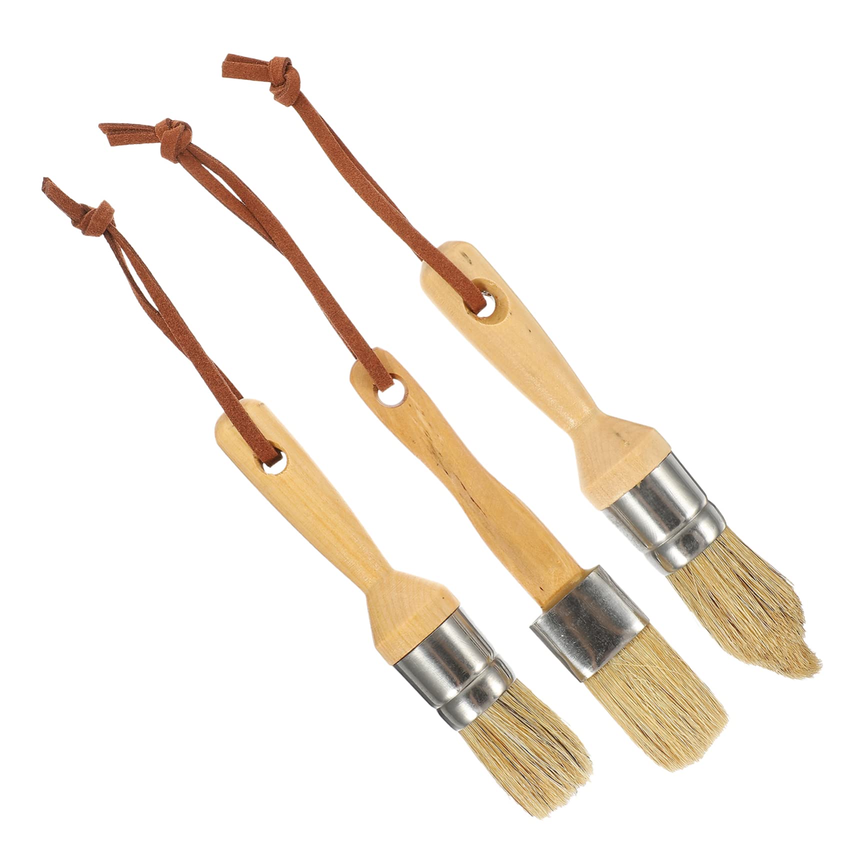 VILLCASE 3 Set Di Pennelli Per Pittura Con Setole Morbide E Manico in Legno Uso Quotidiano Pennelli Per Acquerelli Per La Casa 3 Pezzi*3