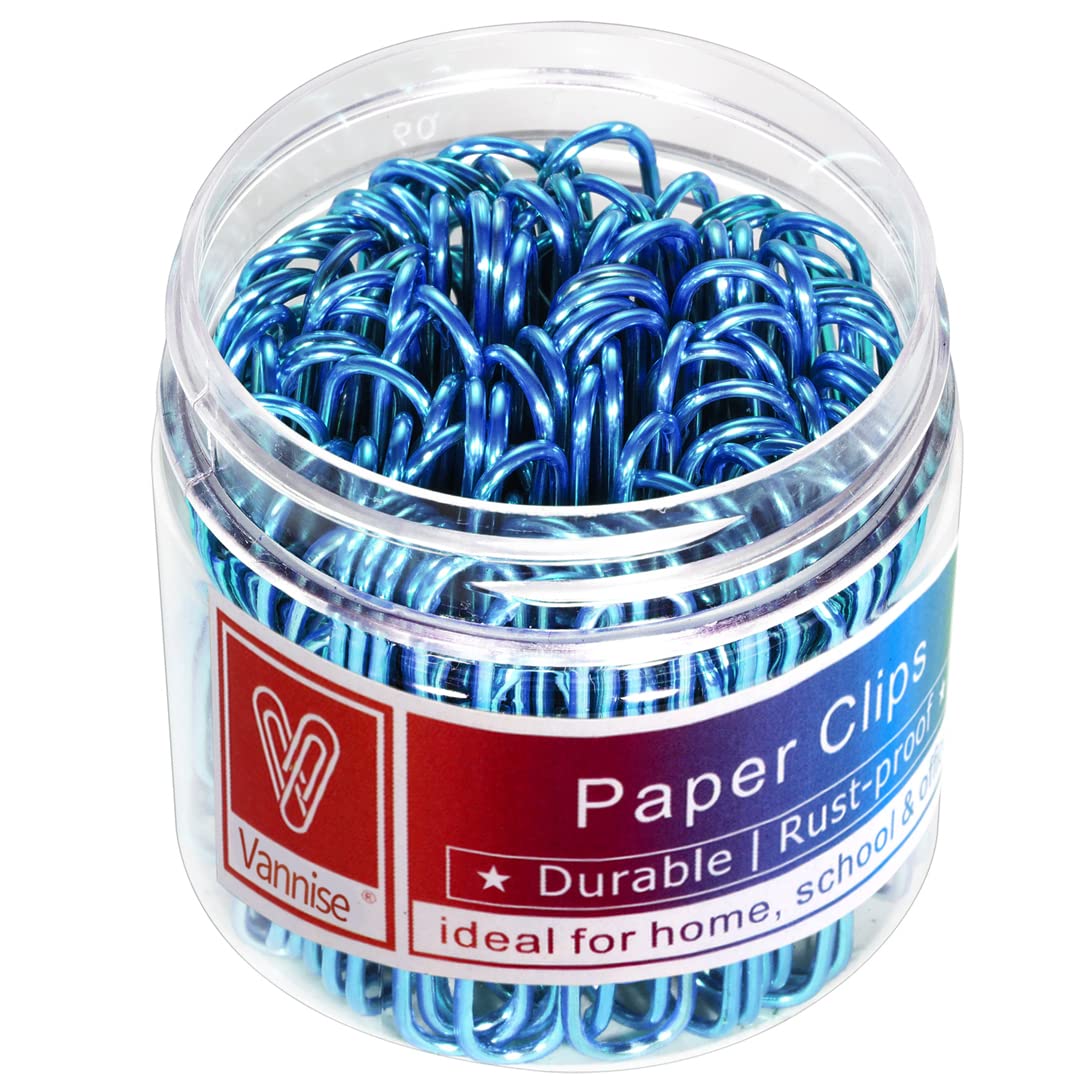 Vannise Paper Clips, 2 Inch Large Paper Clips(50mm), Corrosion-Resistant Vinyl Coated PaperClips, Durable and Save-Money, Holds up to 30 Sheets Jumbo