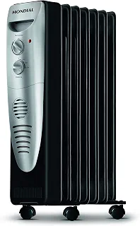 Aquecedor a Óleo, Mondial, Preto/Prata, 1500W, 110V - A-06