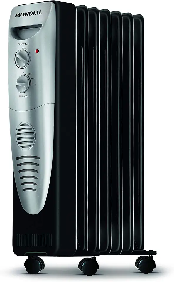 Aquecedor a Óleo, Mondial, Preto/Prata, 1500W, 110V - A-06