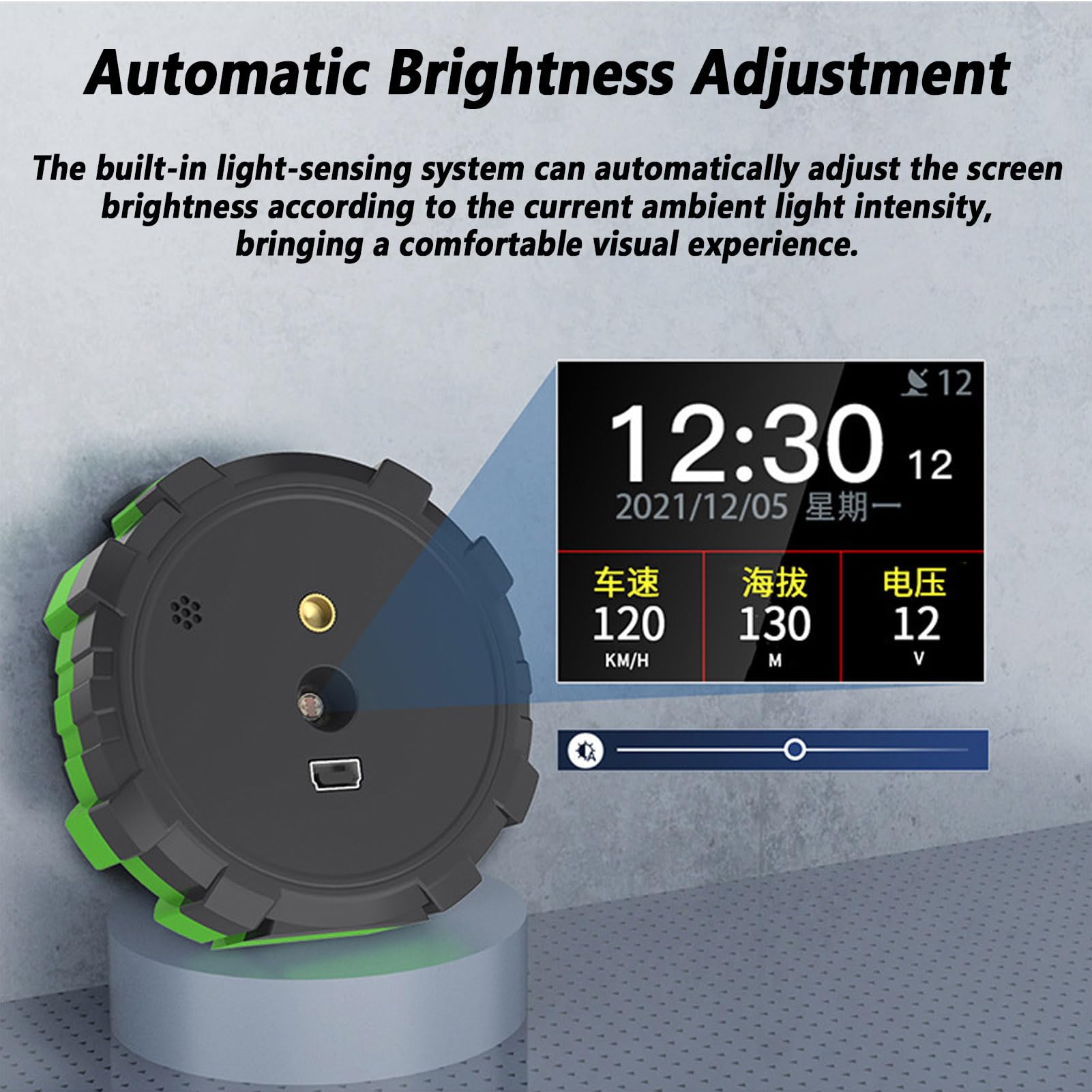 Head Up Display GPS Per Auto Universale, Bilanciatore Di Pendenza Del Livello Dell'auto, Velocità, Altimetro, Bussola, Ora, Strumento Per Auto Con Display HD Di Tensione