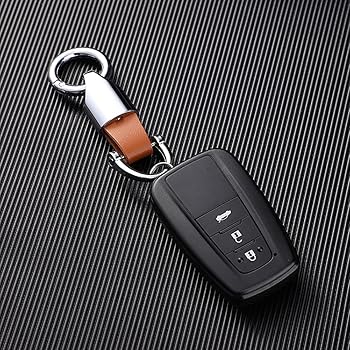 ihreesy Elegant Key Chain,Cowhide Leather Key Ring Lanyard