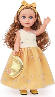 Ecore Fun 18 Inch Girl Doll– Princess in Gift Box with Clothes Accessories | Princess Dolls with Luxurious Princess Style, Evening Gown, Shoes, Clutch Bag, Headband, Gift BOX, Ages 3+, Doll Included