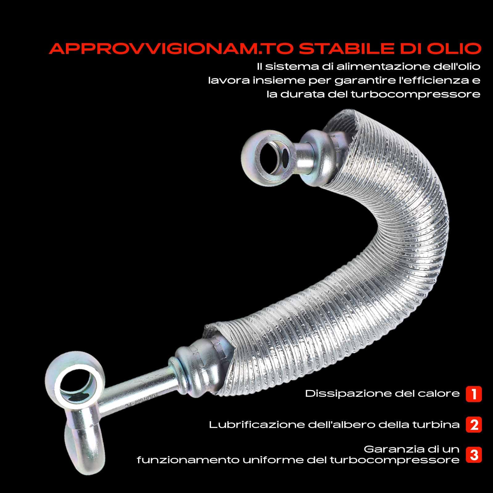 Frankberg Tubo dell'olio per turbocompressore diesel 11427795971 | Compatibile con: Serie 6 Cabrio E64, Serie 5 E60, X5 E70, Serie 3 Coupé E92, Serie 3 Touring E91, Serie 5 Touring E61