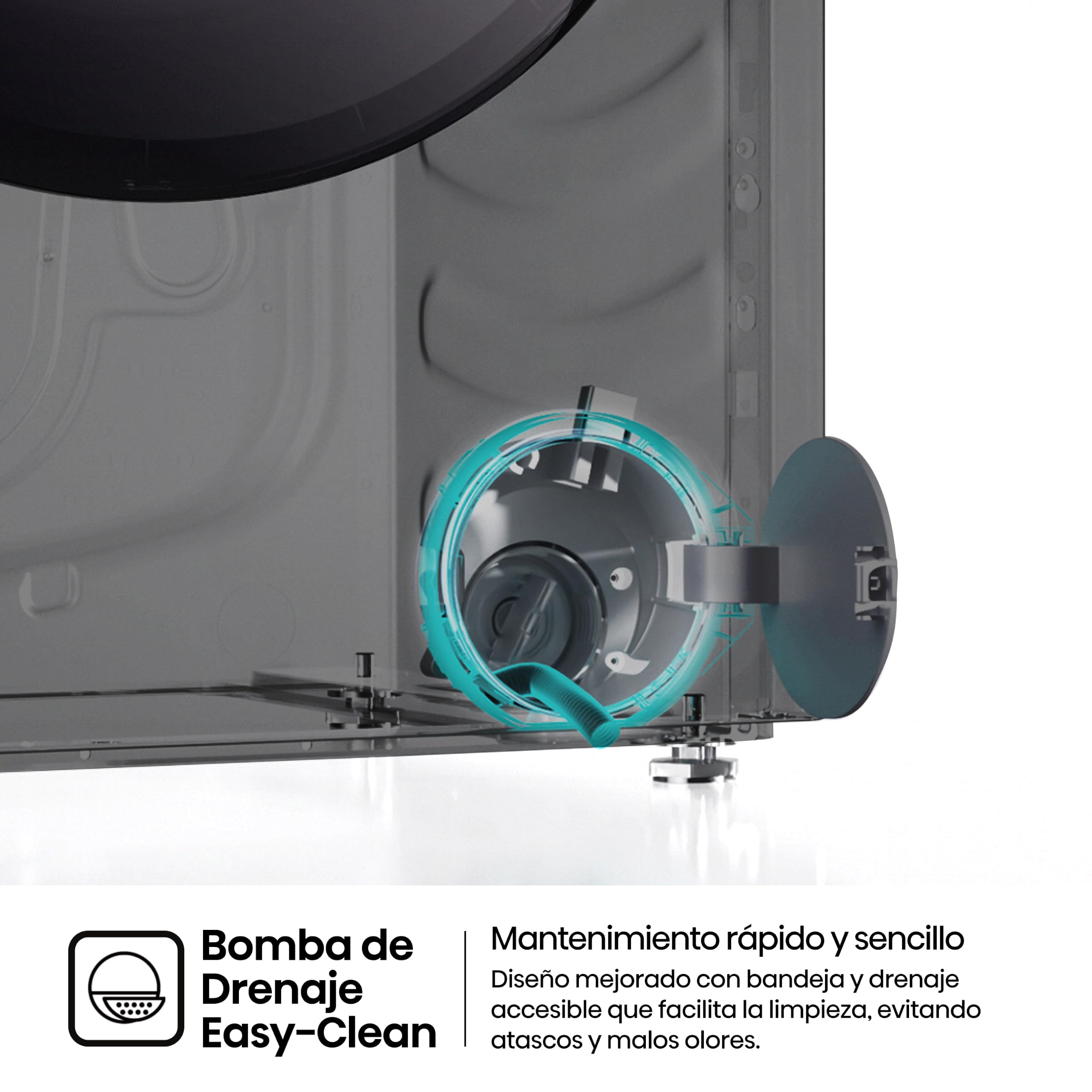 Hisense WD1I9042BTF2 - Lavasecadora 9 kg/5 kg, Fondo 47cm, 1400 rpm, Lavado y Secado 59', Dispensador Automix, Programa Lavado Auto, Función Antiarrugas, Lavado Pure Jet, Función Vapor 99,9%, Silver