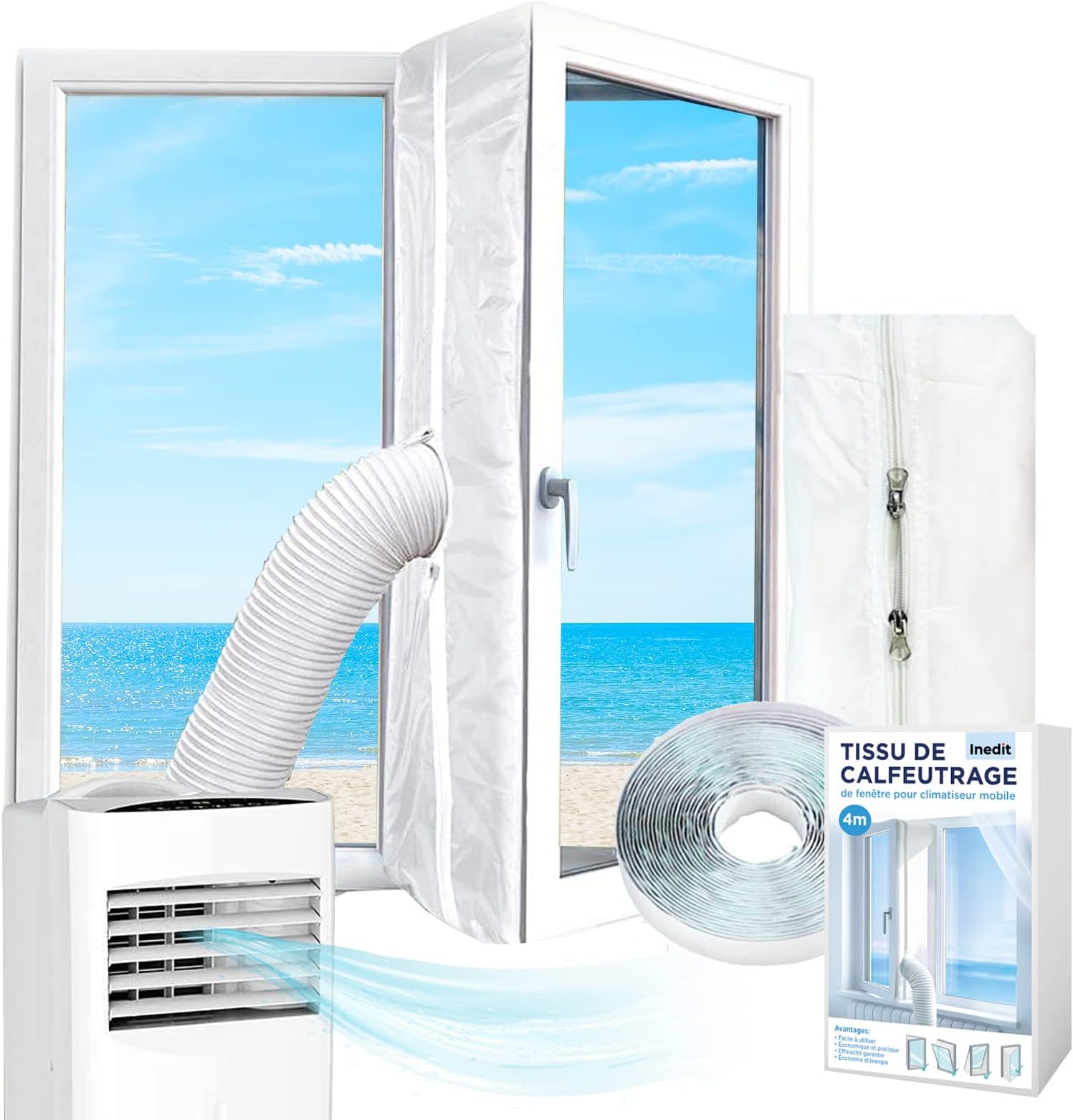Kit Fen tre Climatiseur Mobile 400 CM Joint De Fen tre Tissu De kit-fen-tre-climatiseur-mobile-400-cm-joint-de-fen-tre-tissu-de