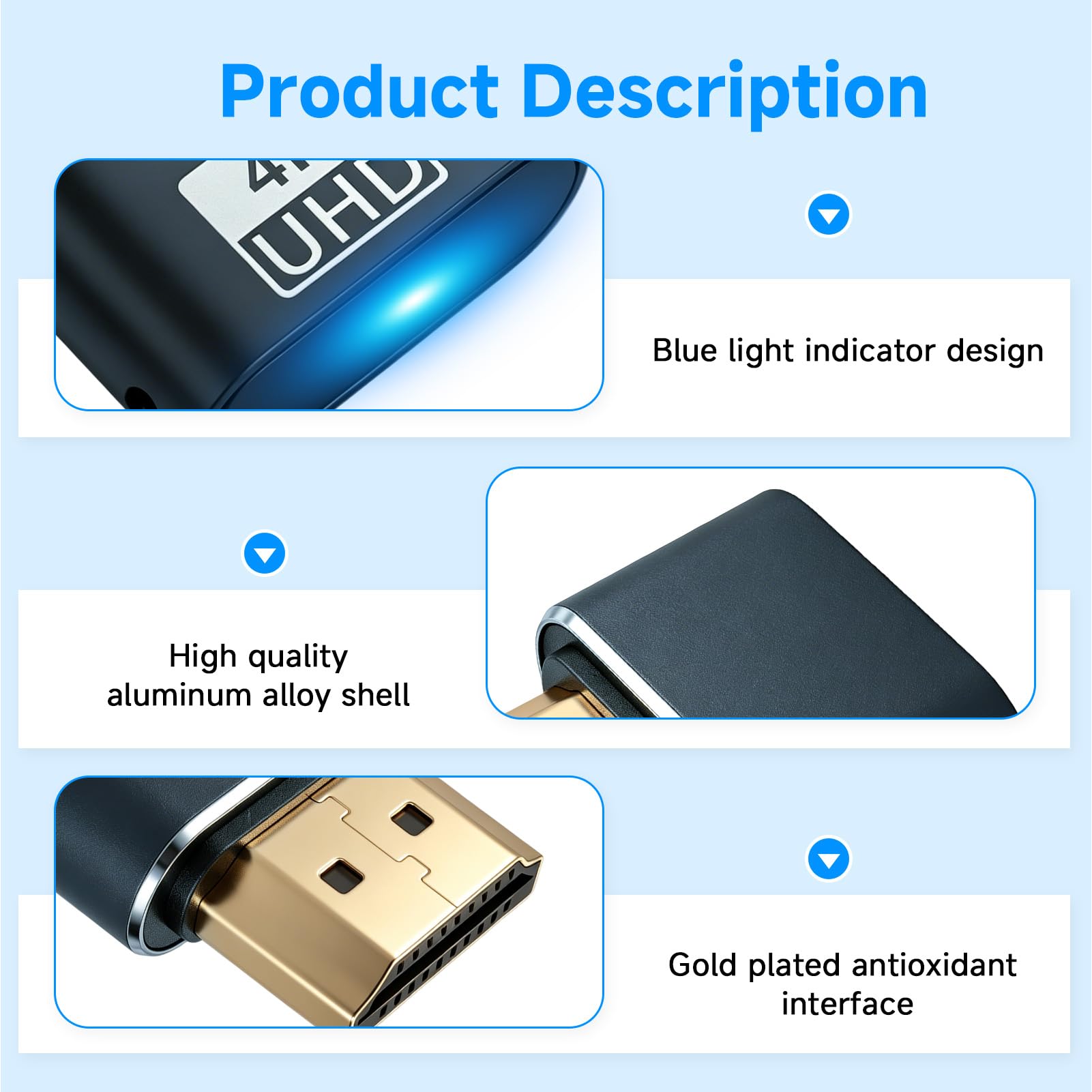 Lot de 3 HDMI Dummy Plug 4K@60Hz, Émulateur d'Affichage Virtuel pour PC, Serveur, Minage GPU