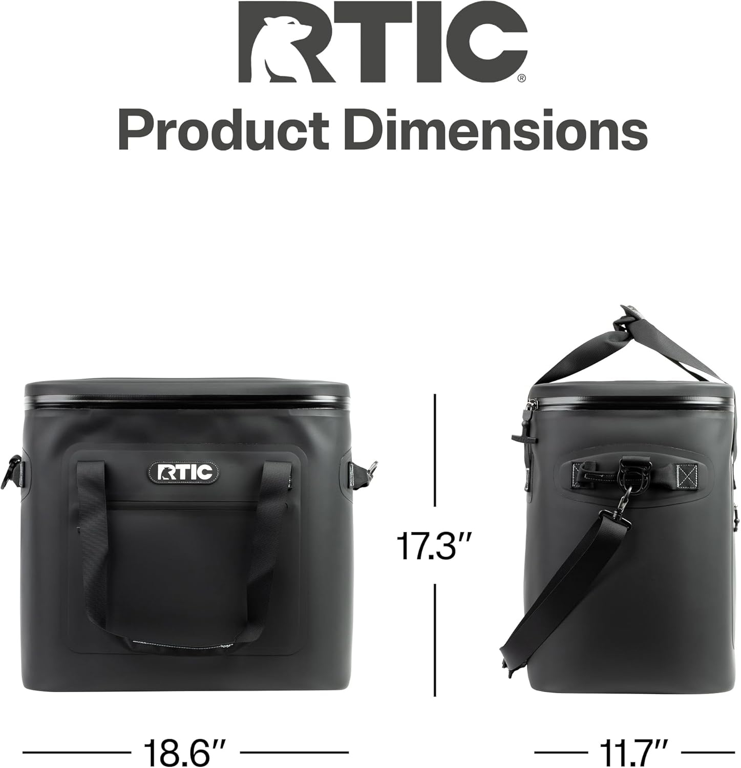 RTIC Ultra-Tough Soft Cooler 50 Can, Insulated Bag Portable Ice Chest Box for Lunch, Beach, Drink, Beverage, Travel, Camping, Picnic, Car, Trips, Floating Cooler Leak-Proof with Zipper