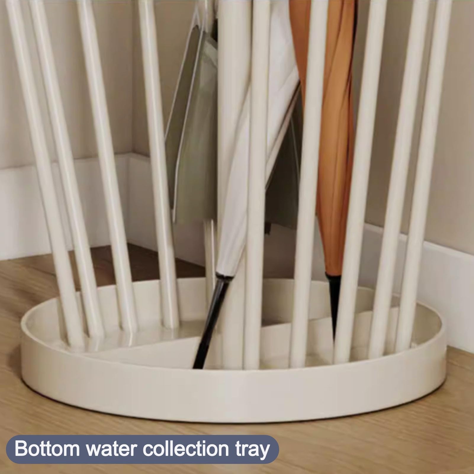 Soporte de paraguas de doble capa, contenedor de metal para entrada de bastones, organizador de paraguas que ahorra espacio para el hogar, oficina, apartamento