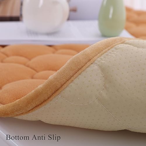 Miniatura 3 de HM&DX Cojín grueso de franela para ventana de bahía, tapete de felpa antideslizante para ventana de bahía, funda moderna y súper suave para