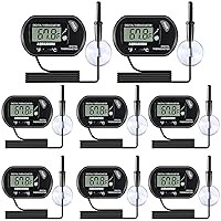 Vista 1 de Termómetro de acuario para acuario, termómetro digital LCD para tanque de peces con sonda de sensor resistente al agua y ventosa para incubadoras