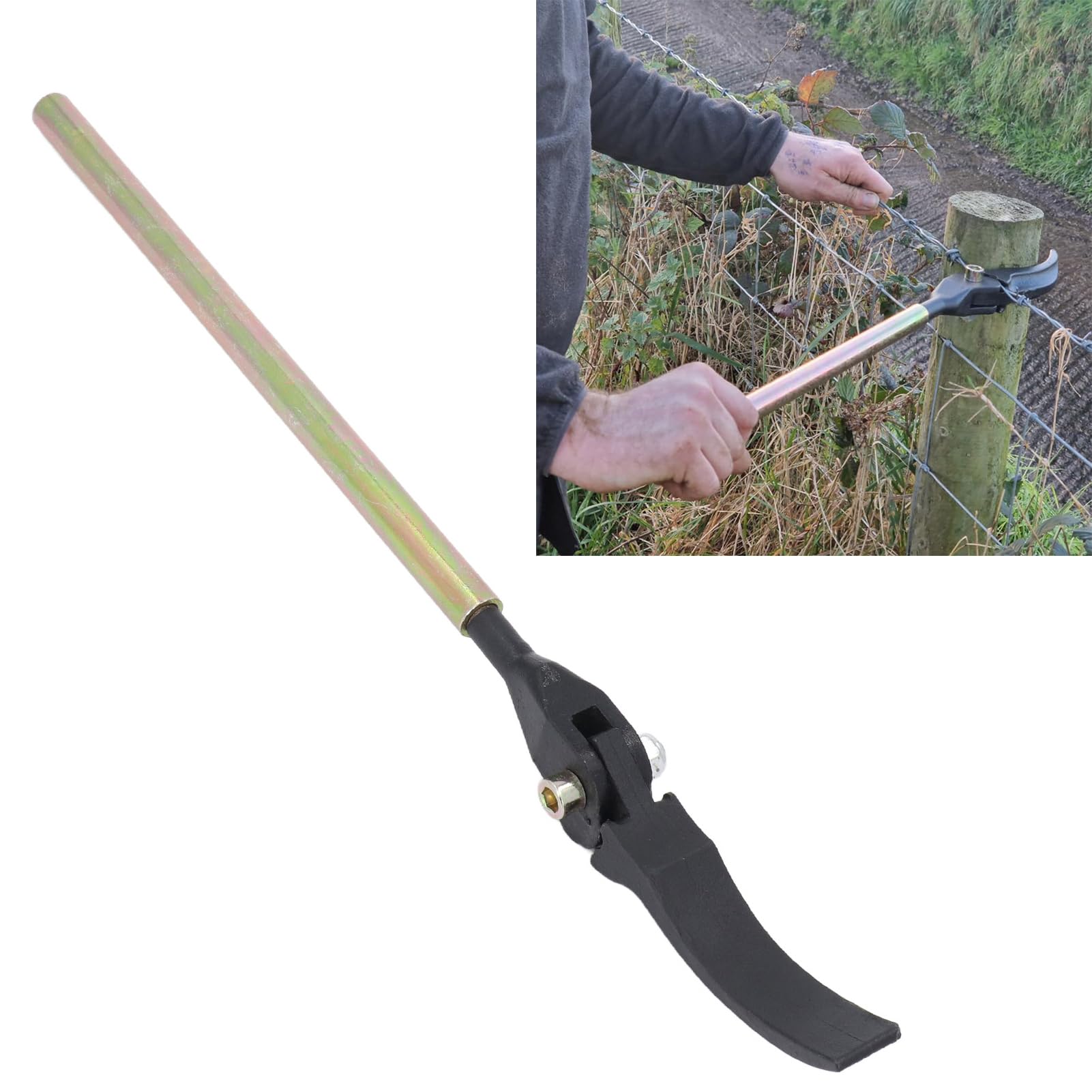 Herramientas de Cercado Rápido, Herramienta Tensora de Alambre de Cerca de 25,5 Pulgadas, Tensor de Cables y Cercas de Jardín de Acero Resistente, Herramienta para Cercas,