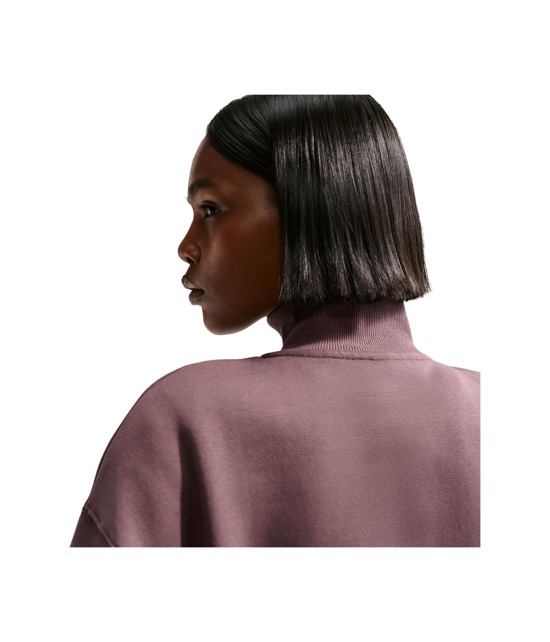NIKE W NSW Phnx FLC Qz Crop Sweatshirt Mujer (Pack de 1)