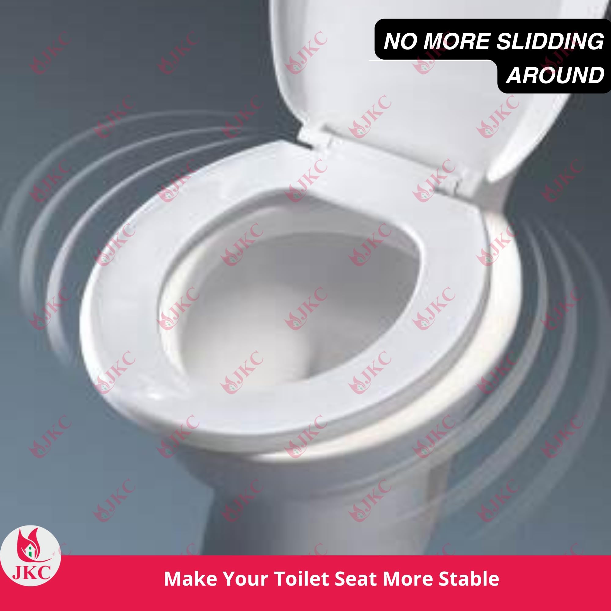 JKC Plastic White Commode Seat Cover Hinges, Toilet Seat Screw Compatible with Hindwar Toilet Seat Cover Hinges - 1 Pair (Left & Right) 4