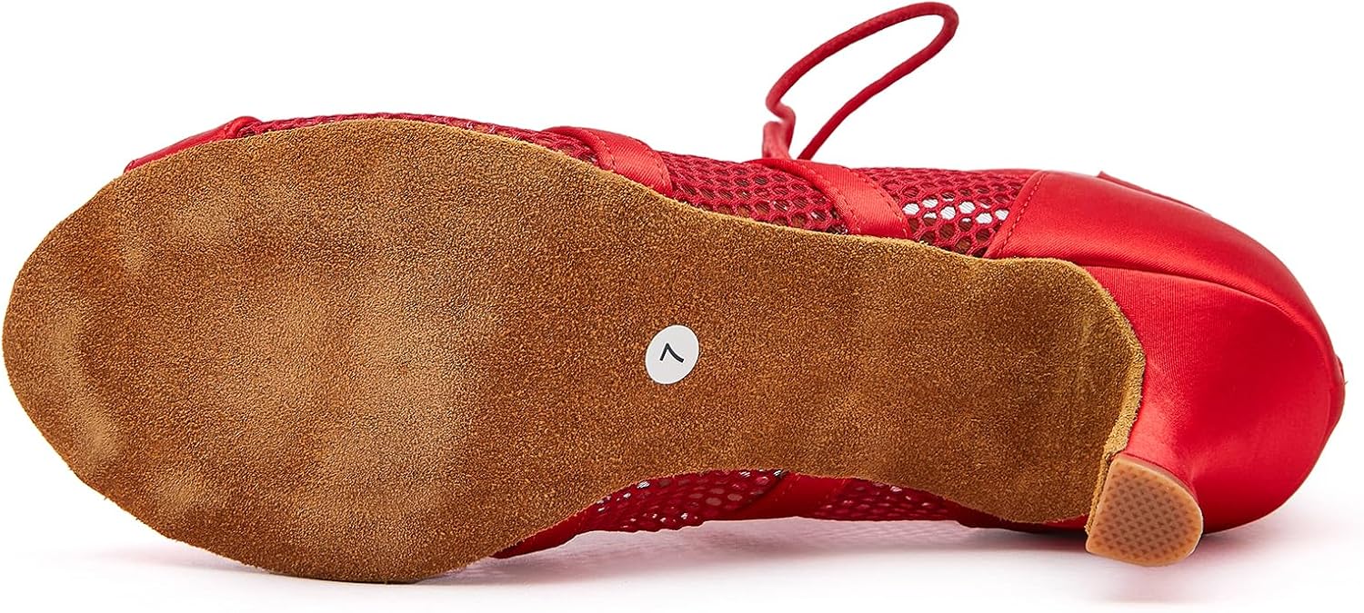 Women's Latin Dance Shoes Female's Ballroom Salsa Dance Shoes 3" Heel - Image 3