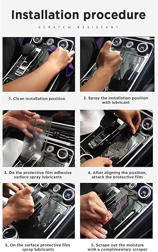 Miniatura 5 de ZIRIA Consola central del coche del engranaje del tablero de instrumentos de la pantalla de navegación película protectora,para Audi Q3 Q4 e-tron Q5