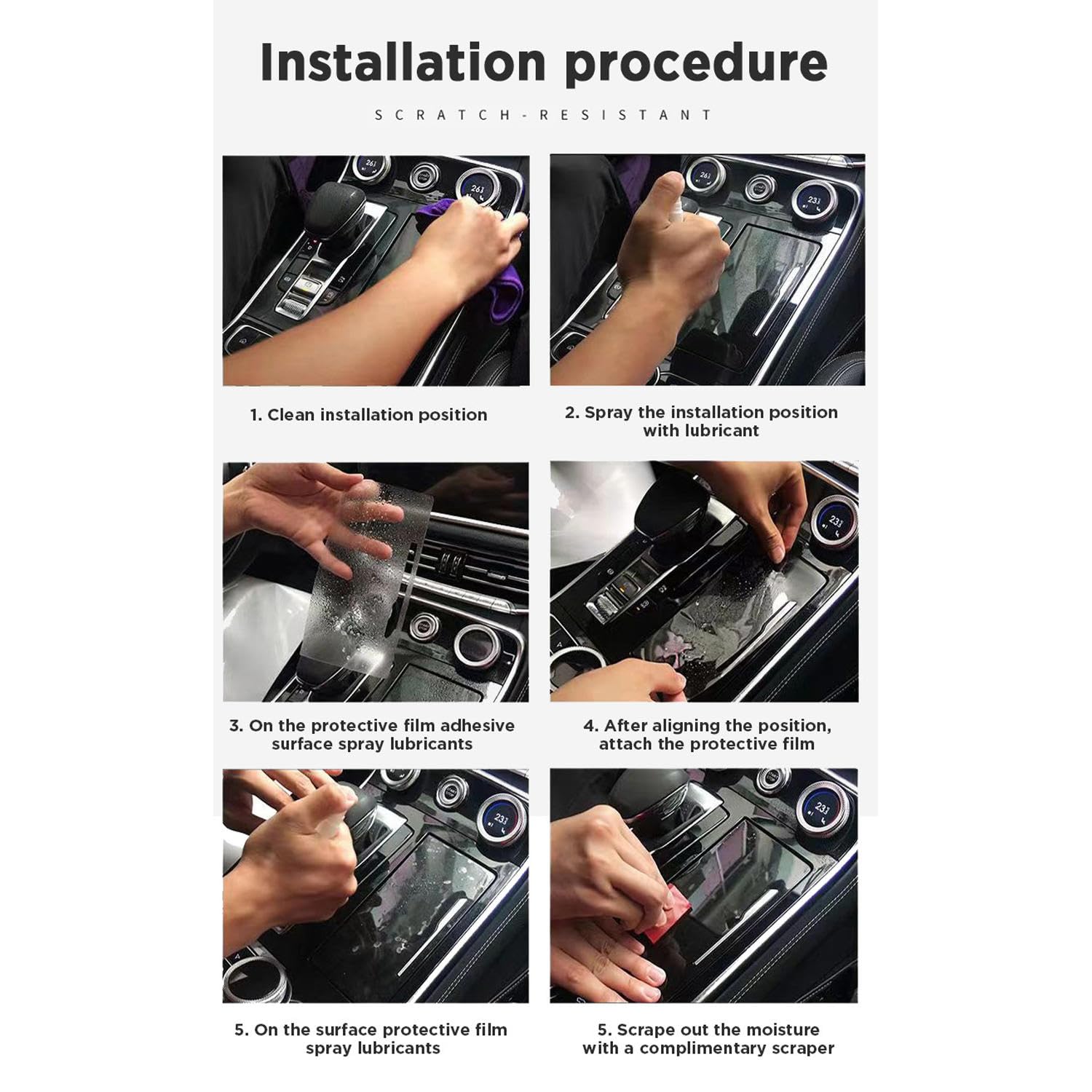 Pellicola Protettiva TPU Per Cruscotto Auto – Compatibile Con Mercedes AMG GLA 35/45 2021-2024 (Set LHD)