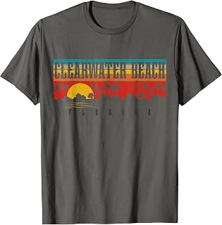 Clearwater Beach Florida FL Vintage Sunset Vacation T-Shirt