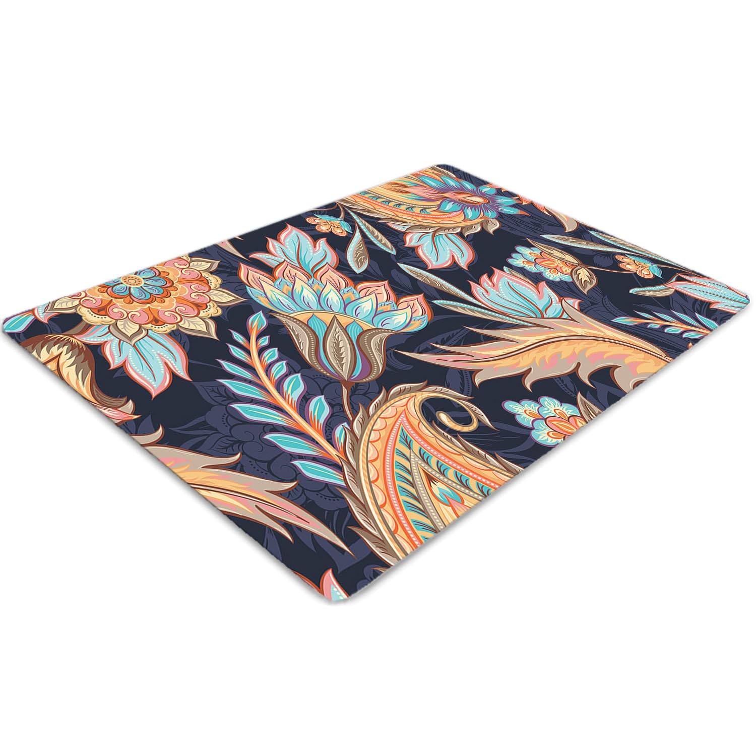 Protecteur de sol en PVC motif Paisley 100x70 cm avec haute résistance aux dommages