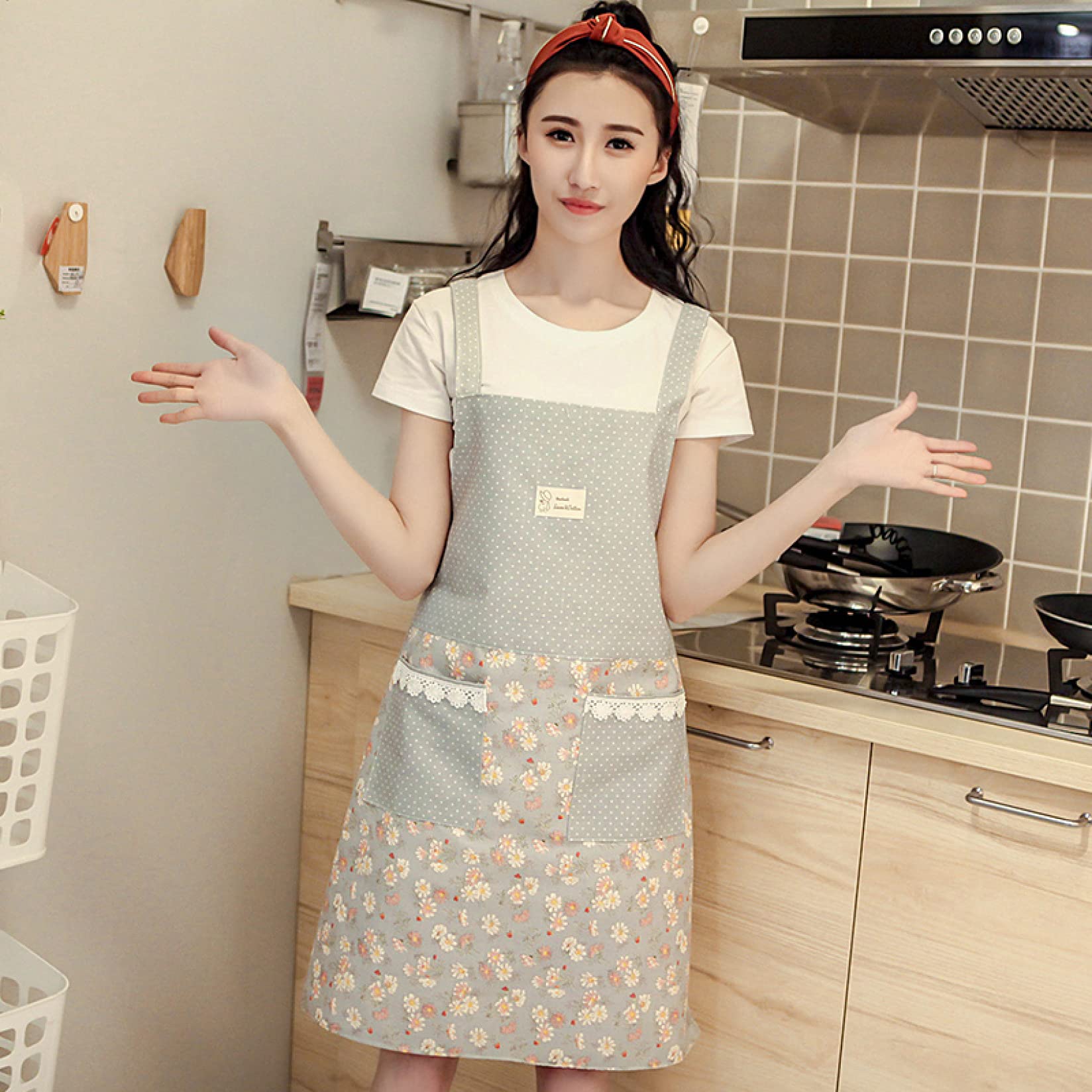 エプロン 新品 グレー 大人 おしゃれ キッチン レディース 体型カバーシンプル Amazon｜エプロン グレー 女性用 かわいい A 花柄 リーフ柄 H型 二重