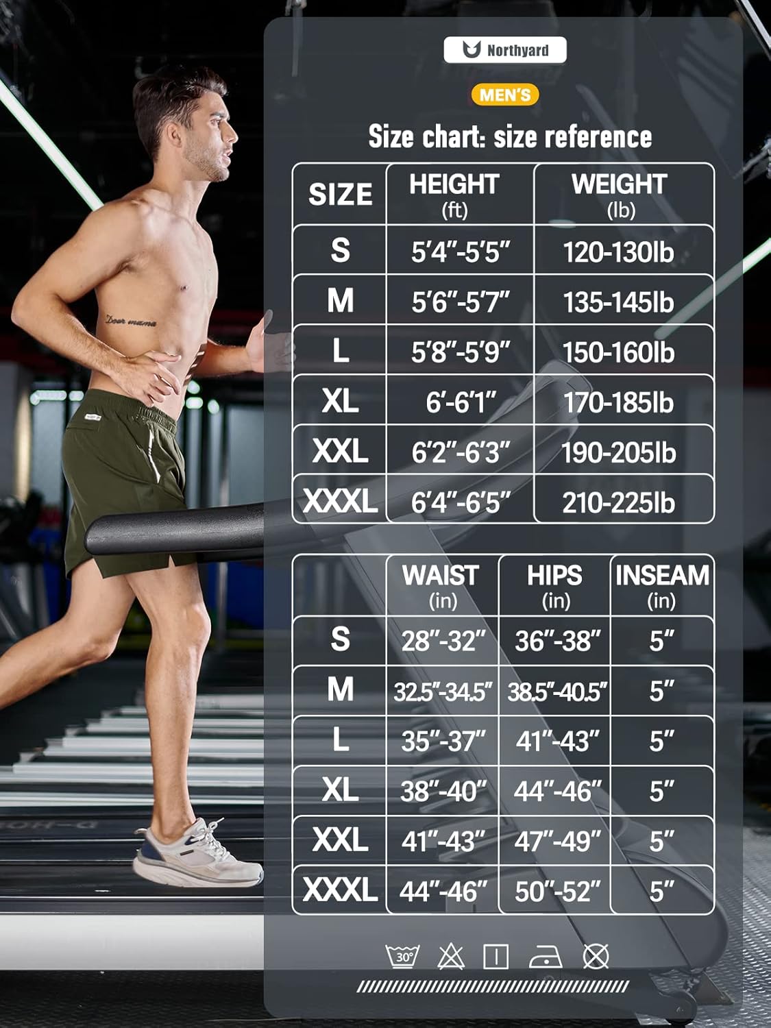 NORTHYARD Men's Running Athletic Shorts 5"/ 7"/ 9" Workout Gym Short Tennis Quick Dry Active Sport Hiking Basketball - Image 7