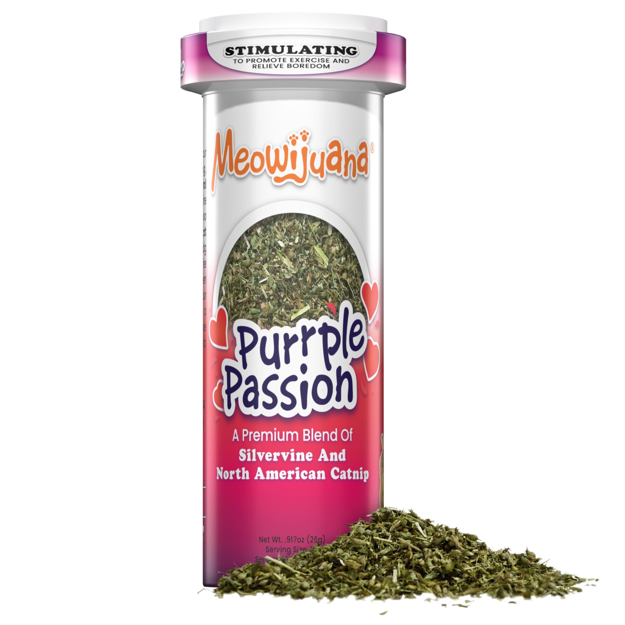 Meowijuana Purrple Passion - Premium Silvervine and Catnip Blend - Purrfect Gift For Cats, Kitties, Felines, and Cat Lovers