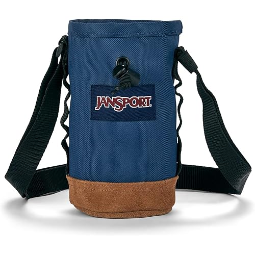 JanSport Kitsack Water Bottle Holder Carrier with Sling Strap - Navy