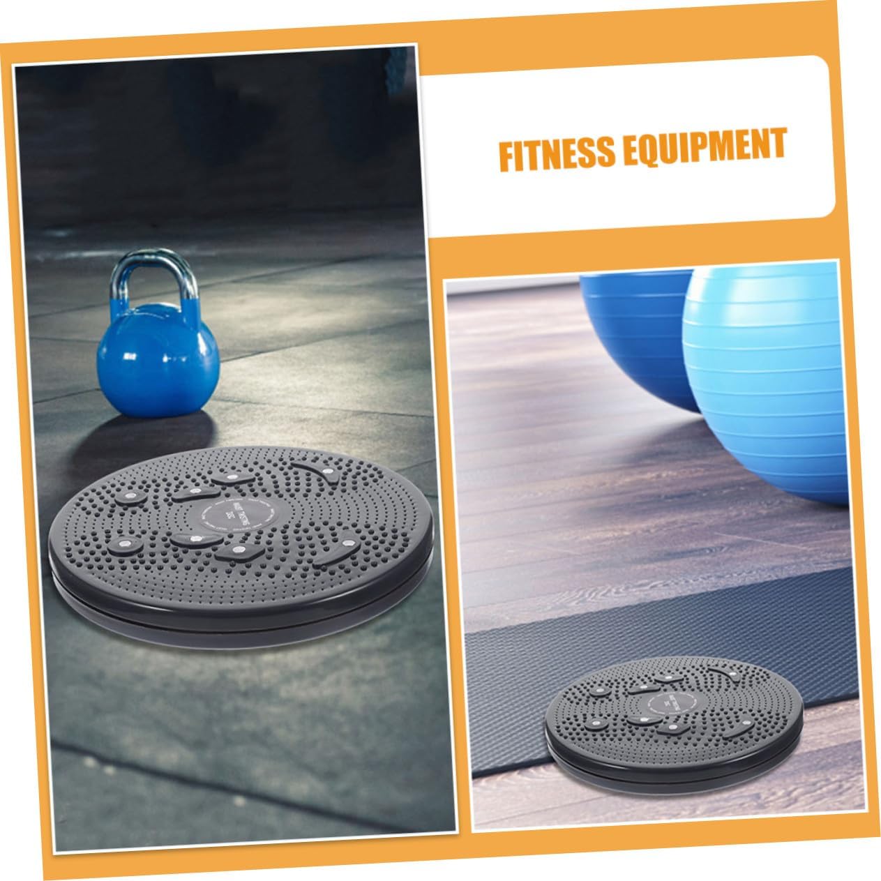 Generic 2pcs Twist Waist Disc Board for Home Exercise Lightweight Portable Fitness Twisting Plate for Core Strength Posture Improvement Waist Shaping and Indoor Workout