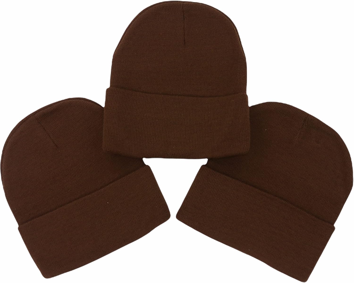 ToBeInStyle Men’s Pack of 6 Double Layered Winter Warm Basic Beanies