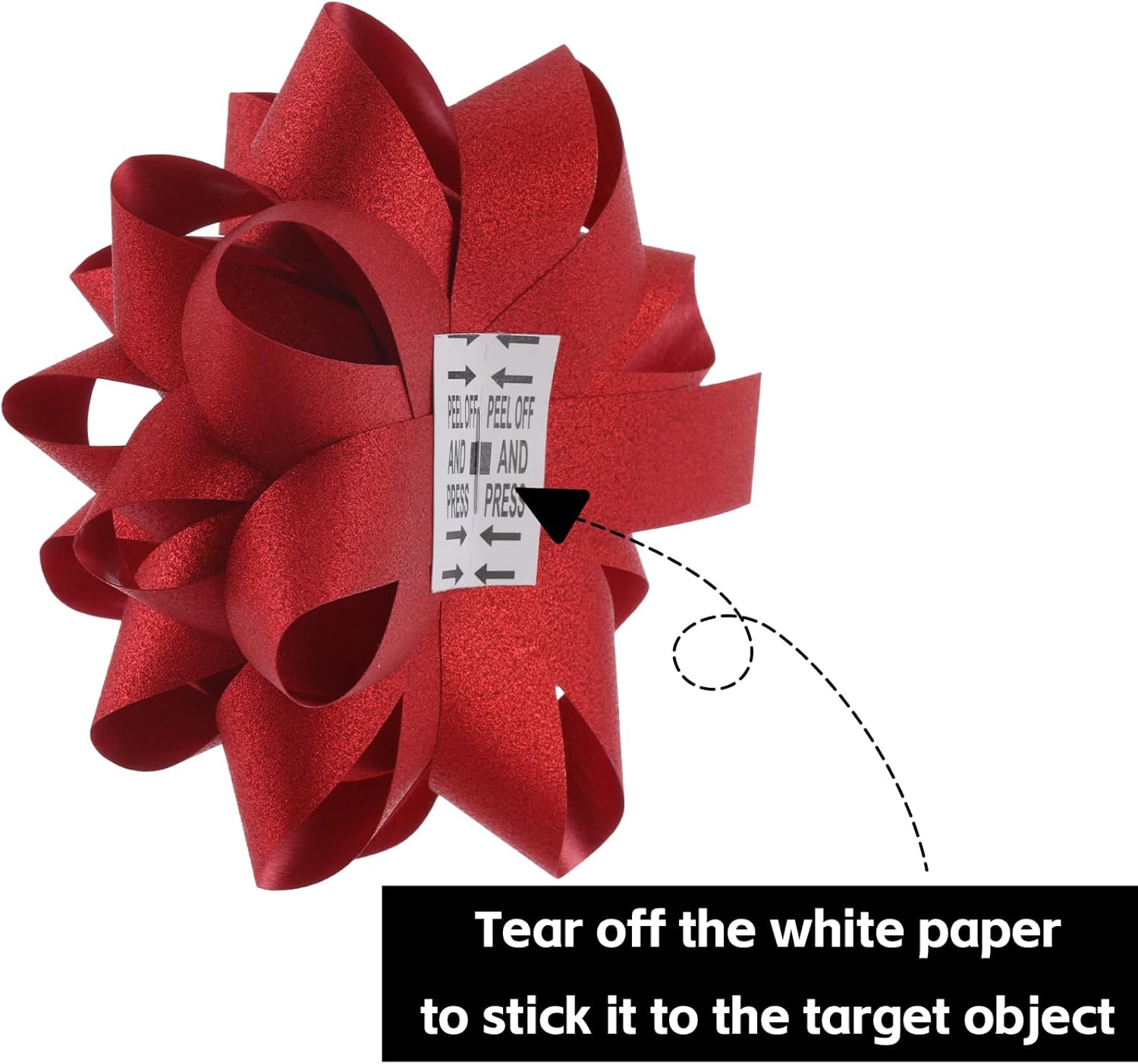 DYSHIPEN 16 Pcs Gift Bows,Bows for Gift Wrapping and Presents,2 Crimped Curling Ribbons,2 Curly Bows,Christmas Bows,for Parties, Birthdays, Weddings. (Red, 4.5in+3.5in) - Image 5