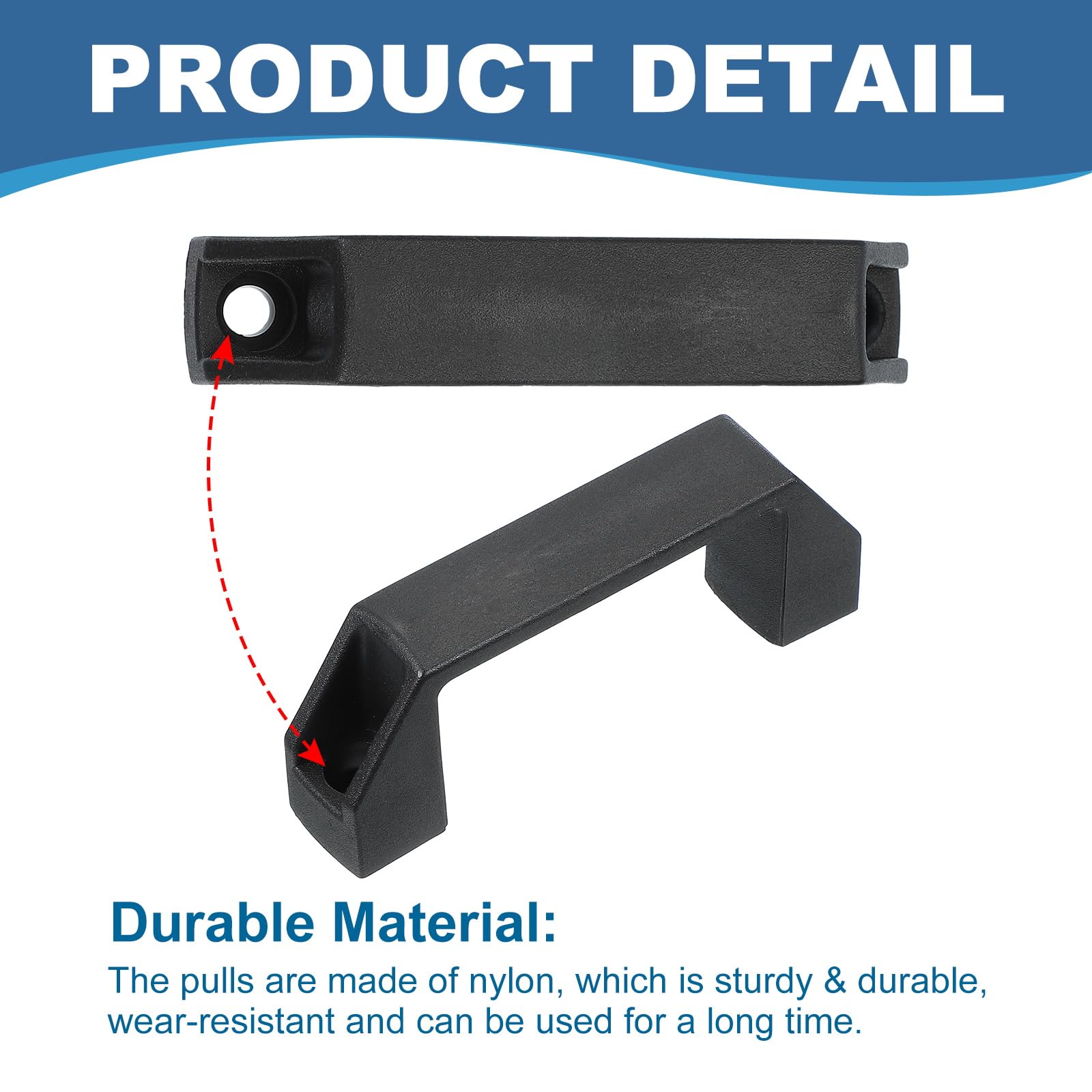 PATIKIL Plastic Pull Handles 90mm Hole Centers - Image 3