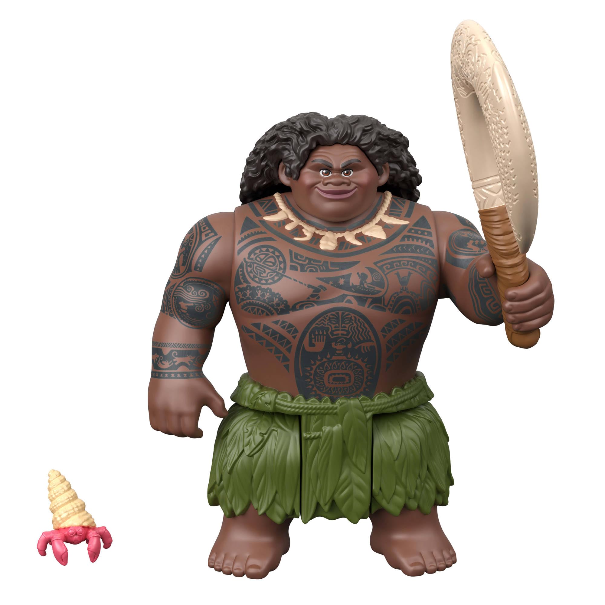 Mattel Disney Vaiana kleine Puppen im 3er-Set mit Vaiana, dem Halbgott Maui und Gramma Tala sowie dem Schwein Pua, Krabbenfigur und 2 Zubehörteilen, vom Film inspiriert, JLN21