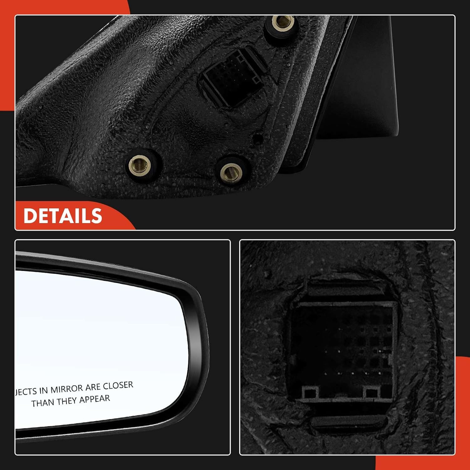 A-Premium Driver Side Power Door Mirror - Compatible with Chevrolet Malibu 2013-2015, Malibu Limited 2016 - Heated Non-Folding Black Outside Rear View Mirror w/Turn Signal - Replace# 22860542