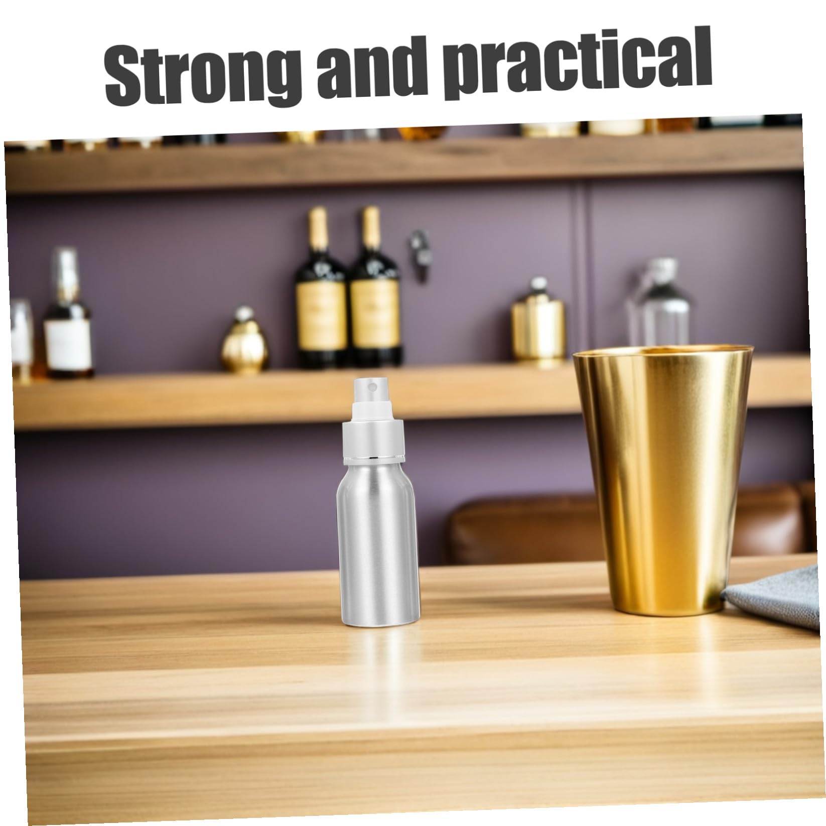 TOYANDONA Cocktail Zerstäuber 50ml Aluminium Wiederbefüllbare Sprühflasche für Bitterflaschen Barzubehör und Grill