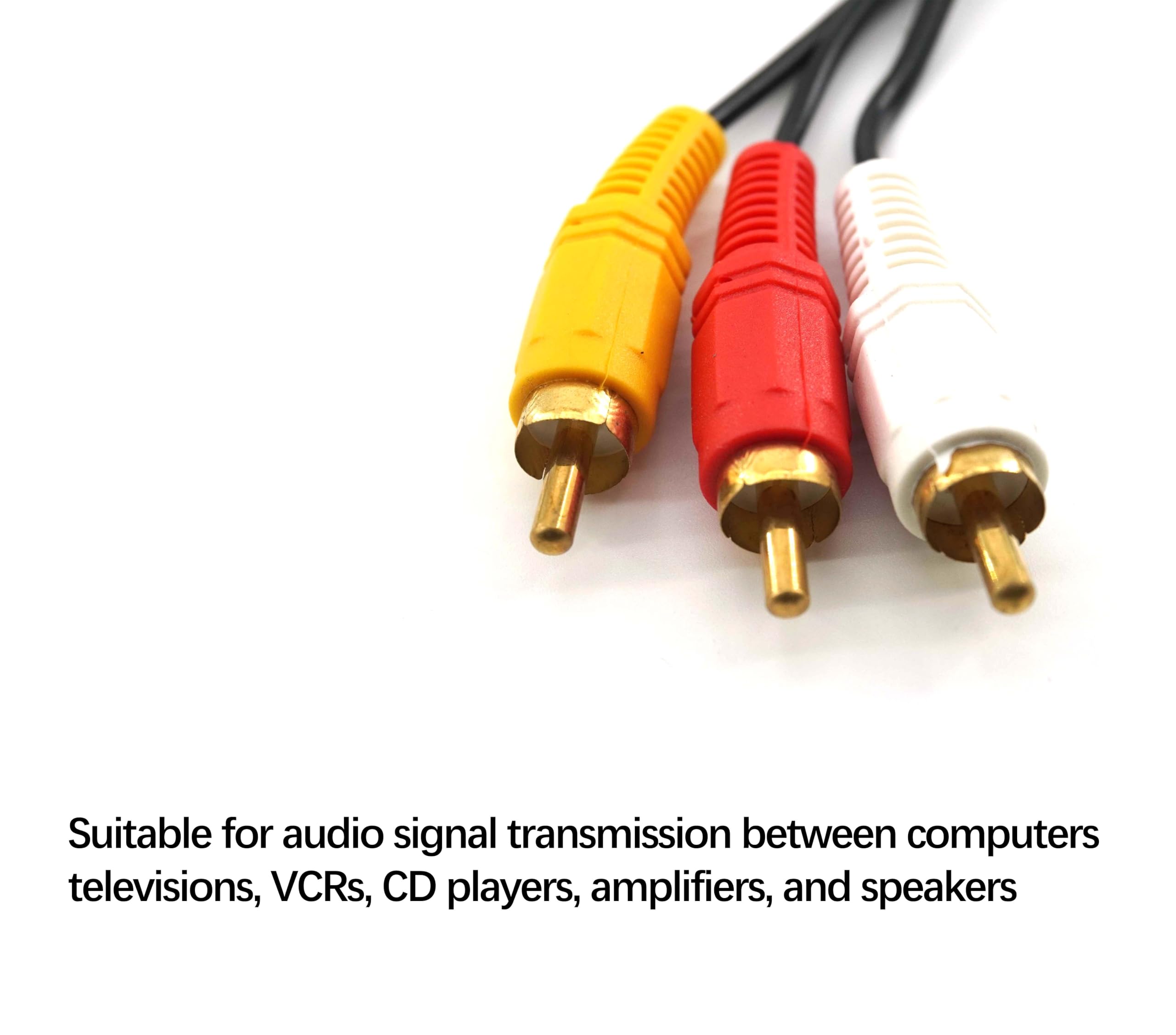 Kabel wyjściowy audio wideo 3,5 mm na 3,5 mm TRRS RCA na 3 gniazda RCA męskie, kompatybilny z TV, smartfonem, MP3, tabletem, głośnikami, kinem domowym, 3 m