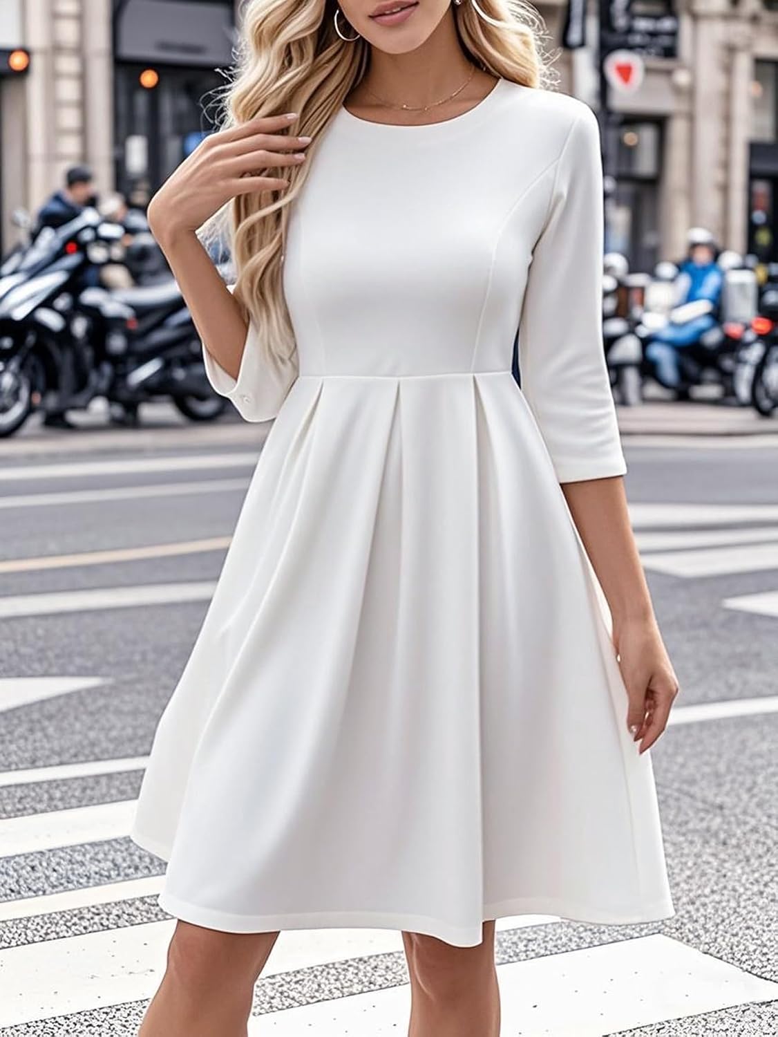 oxiuly Summer Dresses for Women 2024 Party Church Bridesmaid Graduation Dress with Pockets S253 thumbnail